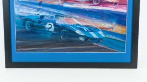 George Bartell Shelby American Le Mans GT40 Glass Framed Painting 3